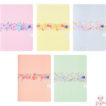 Zeszyt A5 32k kratka margines FLOWERS 400181449 OXFORD