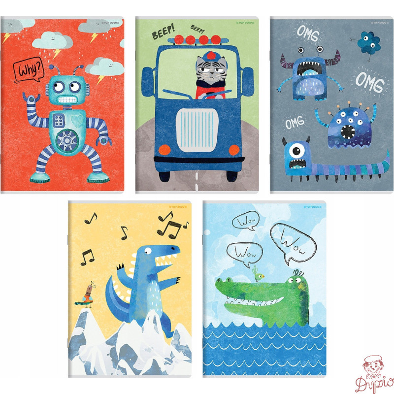 Zeszyt A6 32k kratka BOYS CARD 400181858 TOP 2000