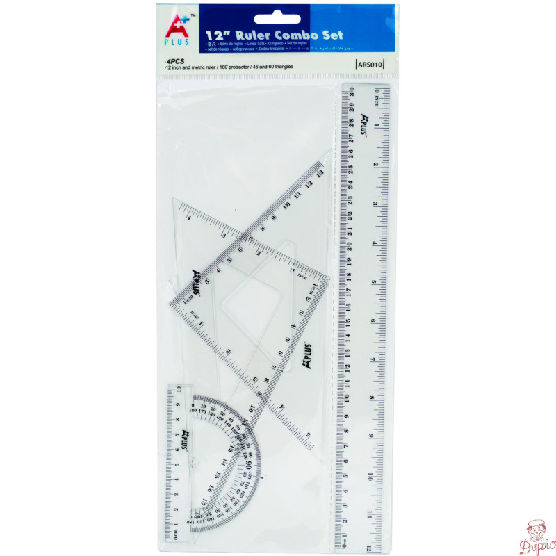Zestaw kreślarki szkolny z linijka 30cm ARS010