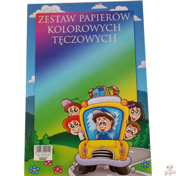 Zeszyt papierów kolorowych A5 8k TĘCZA 000121