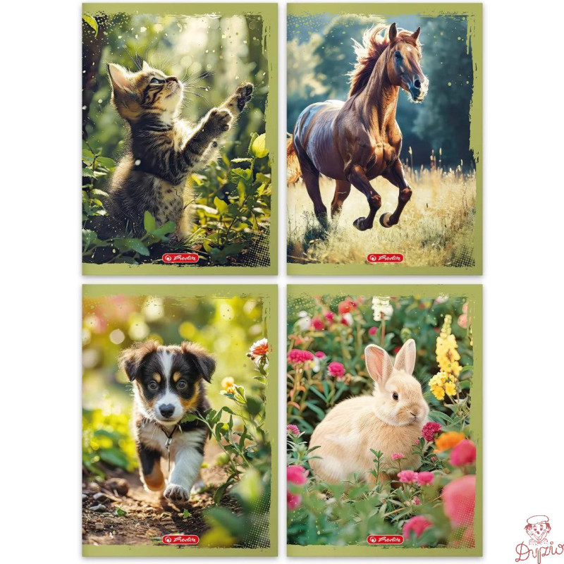 Zeszyt A4 32k kratka ANIMALS 400197964 HERLITZ