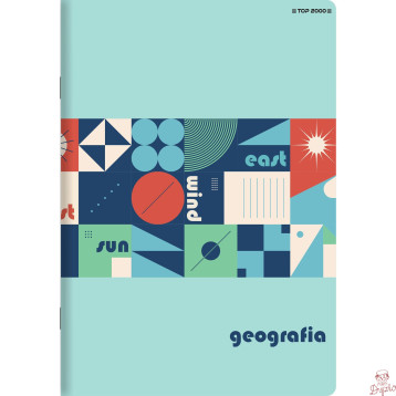 Zeszyt A5 60k kratka 70g ze ściągami GEOGRAFIA 400169461 TOP 2000