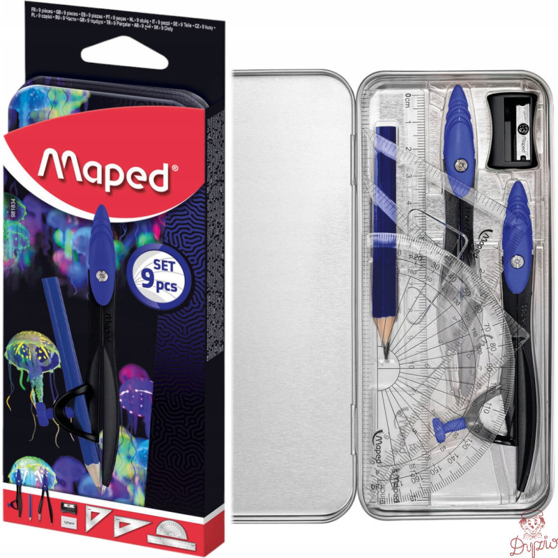 Zestaw geometryczny DEEPSEA 9 elementów 981834 MAPED