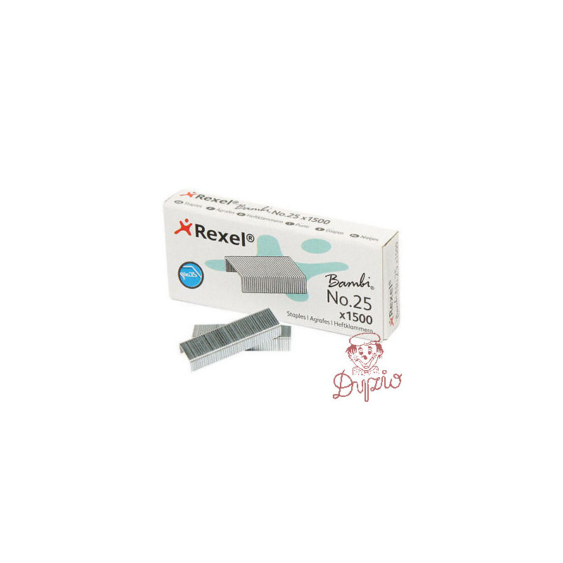 Zszywki nr.25 (4mm) 1500szt. R05020 REXEL BAMBI