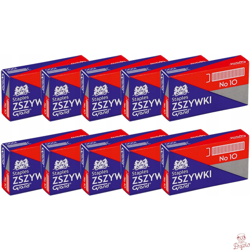 Zszywki nr 10 GRAND 10 paczek x 1000sztuk 110-1389