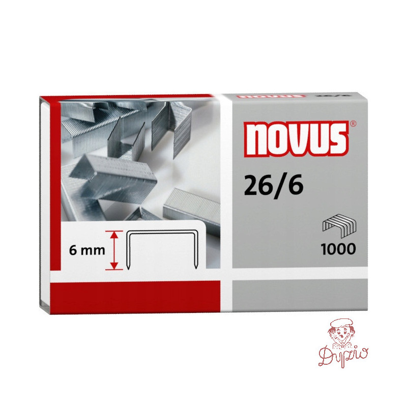 Zszywki 26/6 NOVUS (1000szt) 040-0056