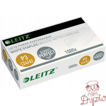 Zszywki LEITZ białe niewidoczne na papierze 24/6 55540000