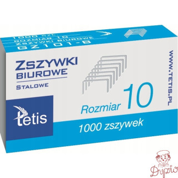 Zszywki biurowe nr. 10 1000szt GZ101-B TETIS