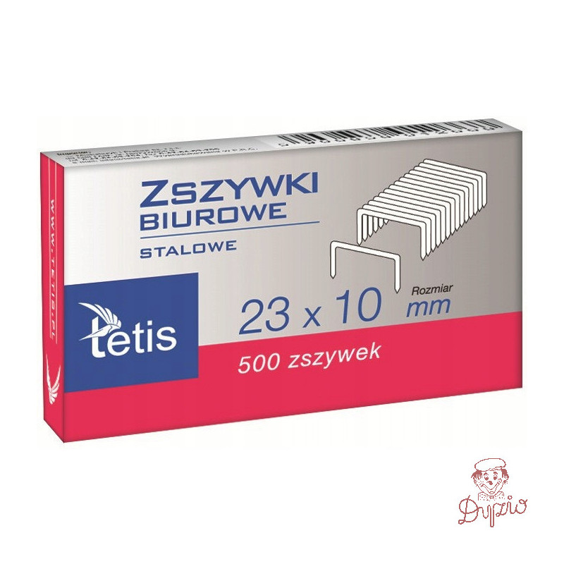 Zszywki biurowe hd 23/10 500szt. GZ102-A TETIS