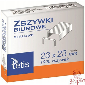 Zszywki biurowe hd 23/23 1000szt. GZ103-A TETIS