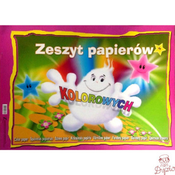 Zeszyt papierów kolorowych A3 10k z połyskiem 00804 KRESKA