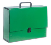 Teczka z rączką B4 Jumbo 10cm zielona lakierowana TT6857
