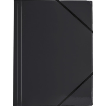 Teczka A4 z gumką na rogach czarna 350g. BT600-V TETIS