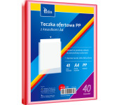 Teczka ofertowa A4 PP 40 koszulek CZERWONA BT630-C40 TETIS