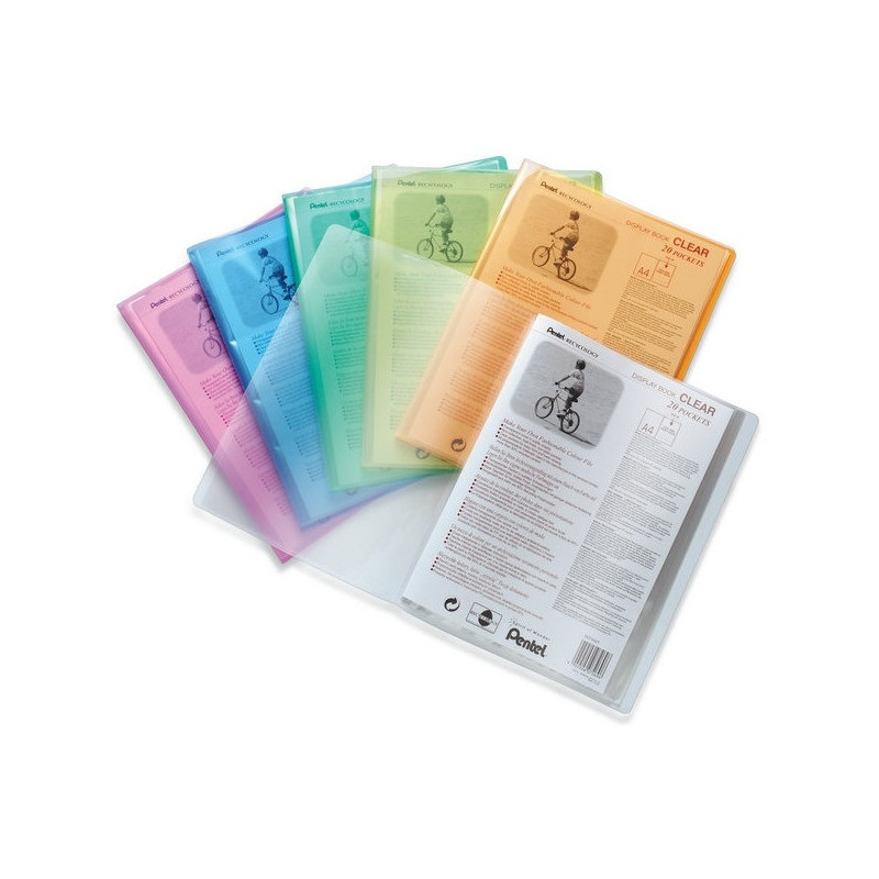 Album ofertowy A4 20kieszeni seledynowy DCF242K CLEAR PENTEL RECYCOLOGY