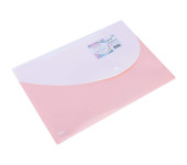 Teczka kopertowa na zatrzask MACARON różowa 5506 PINK DELI