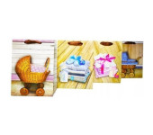 Torebka prezentowa 26x32x10cm A4 lux BABY ROZETTE