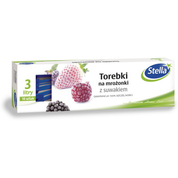 Torebki na mrożonki(3L 10szt) z suwakiem STELLA W-9664 Torebki na mrożonki(3L 10szt) z suwakiem STELLA W-9664