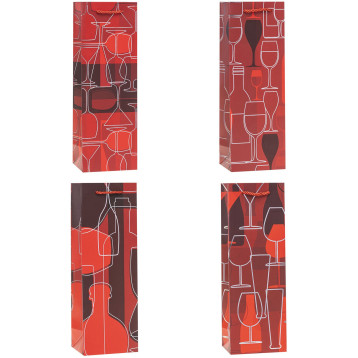 Torebka prezentowa 12x35x9cm na butelkę TBG-24210-BB-HS ROZETTE Torebka prezentowa 12x35x9cm na butelkę TBG-24210-BB-HS ROZETTE