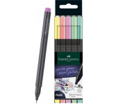 Cienkopisy GRIP 5 kolorów pastelowych 151602 FABER-CASTELL