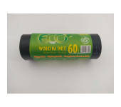 Worki na śmieci 60L LDPE czarne (20szt) 60cm/80cm