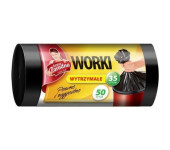 Worki na śmieci 35L wytrzymałe HDLD (50szt) czarne ANNA ZARADNA WNS0516/40