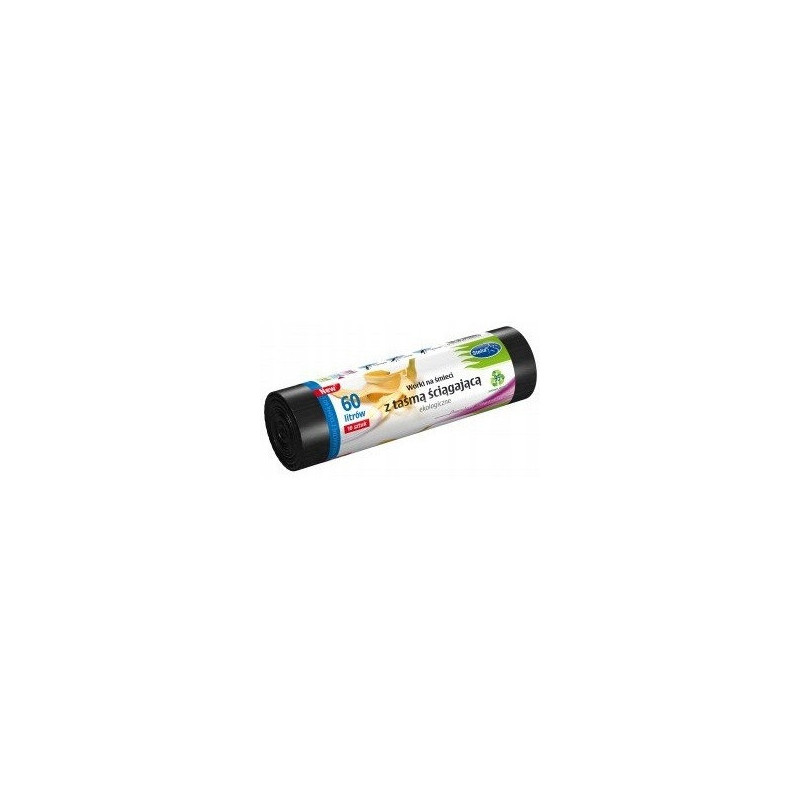 Worki na śmieci 60L LDPE ekologiczne z taśmą (10szt) STELLA WNS-4256