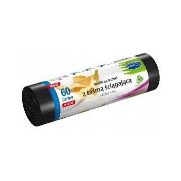Worki na śmieci 60L LDPE ekologiczne z taśmą (10szt) STELLA WNS-4256