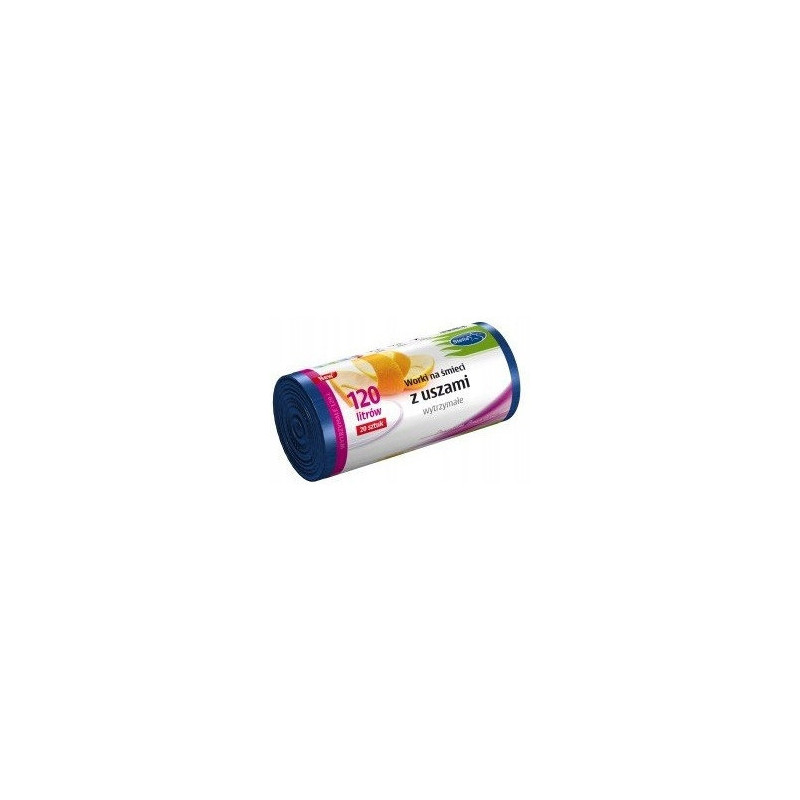 Worki na śmieci 120L z uszami wytrzymałe (20szt) niebieskie (HD-LD) STELLA ST1-WNS-9732V1