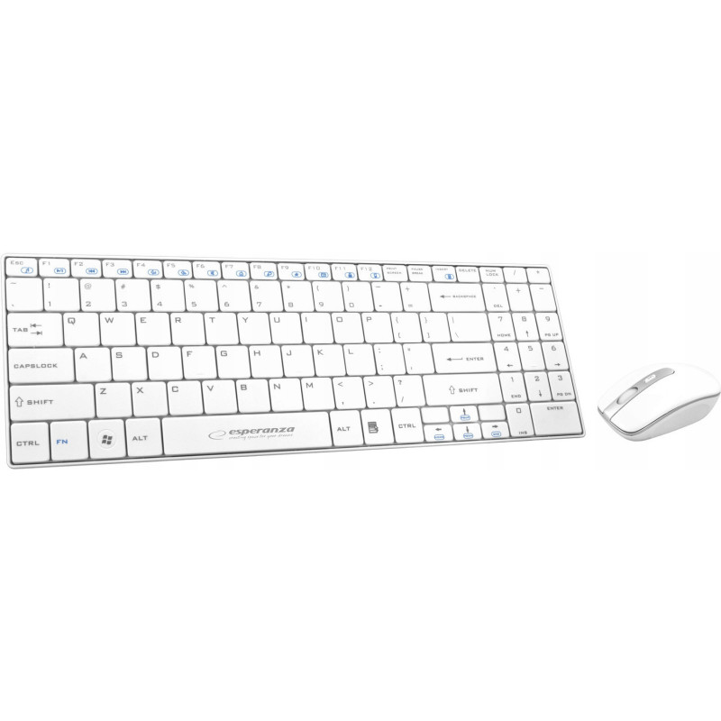 Klawiatura + mysz bezprzewodowa ESPERANZA LIBERTY biała EK122W 2.4GHz