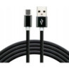 Kabel USB-A - USB-C 1,5m 3A silikonowy czarny EVERACTIVE (CBS-1.5CB)