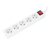 Listwa zasilająca 5g/1,5m biała OMEGA 16A/3500W uziemienie (41342)