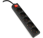 Listwa zasilająca 5g/1,5m czarna OMEGA 16A/3500W (43704)