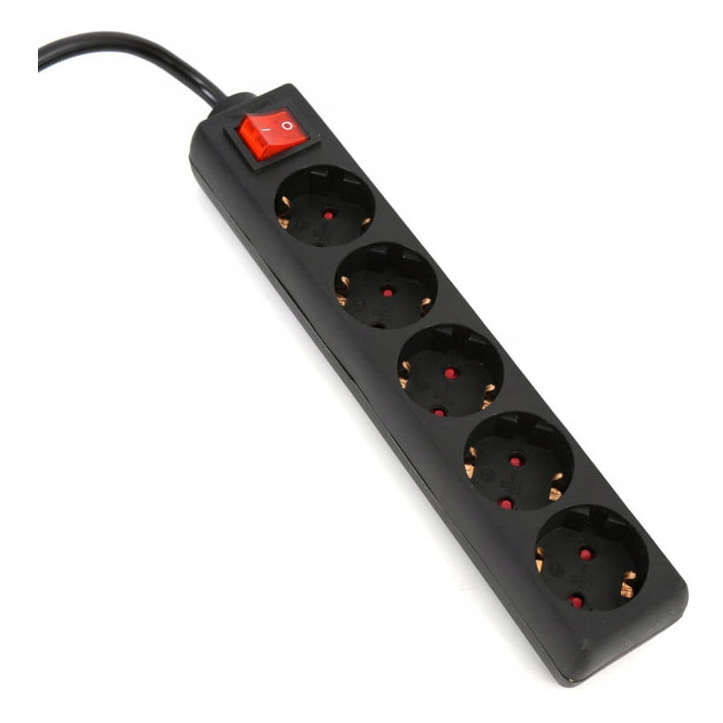 Listwa zasilająca 5g/5m czarna OMEGA 16A/3500W (43700)