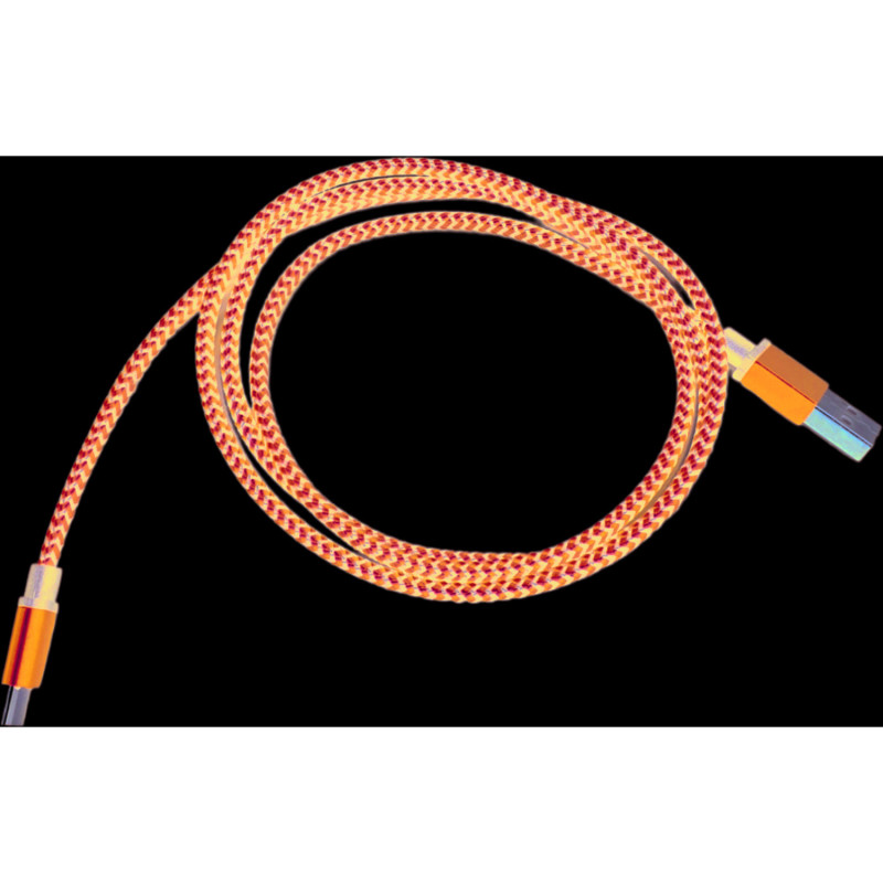 Kabel USB-A - microUSB 1m 2A pleciony niebieski OMEGA VARAN (44190)