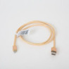 Kabel USB-A - microUSB 1m pleciony złoty OMEGA IGUANA (43933)