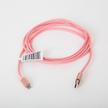 Kabel USB-A - microUSB 1m pleciony jasny różowy OMEGA IGUANA (43934) Kabel USB-A - microUSB 1m pleciony jasny różowy OMEGA IGUANA (43934)