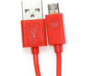 Kabel USB-A - microUSB 1m 2A czerwony OMEGA BAJA (44342)