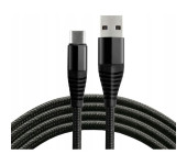 Kabel USB-A - USB-C 1m 5A pleciony czarny EVERACTIVE (CBB-1CHB)