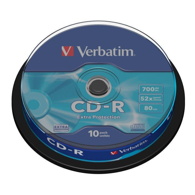 Płyta CD-R 700MB VERBATIM 52x cake (10szt) Extra Protection 43437