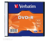 Płyta DVD-R 4,7GB VERBATIM slim 16x Matt Silver 43547
