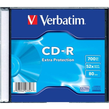 Płyta CD-R 700MB VERBATIM 52x Extra Protection slim 43347 Płyta CD-R 700MB VERBATIM 52x Extra Protection slim 43347