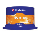 Płyta DVD-R 4,7GB VERBATIM cake (50szt) 16x Matt Silver 43548