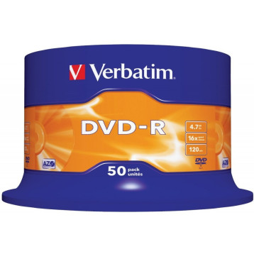 Płyta DVD-R 4,7GB VERBATIM cake (50szt) 16x Matt Silver 43548 Płyta DVD-R 4,7GB VERBATIM cake (50szt) 16x Matt Silver 43548