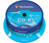 Płyta CD-R 700MB VERBATIM 52x cake (25szt) Extra Protection 43432