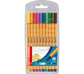 Cienkopis STABILO point 8810 0.4mm zestaw 10szt. w plastikowym etui