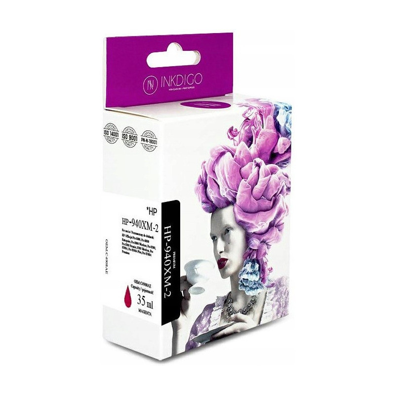 Tusz INKDIGO (HP-940XM-2) purpurowy 35ml zamiennik HP (940XL/C4908AE)
