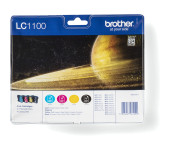 Tusz BROTHER (LC1100VALBP) cza+nie+pur+żół (4szt)