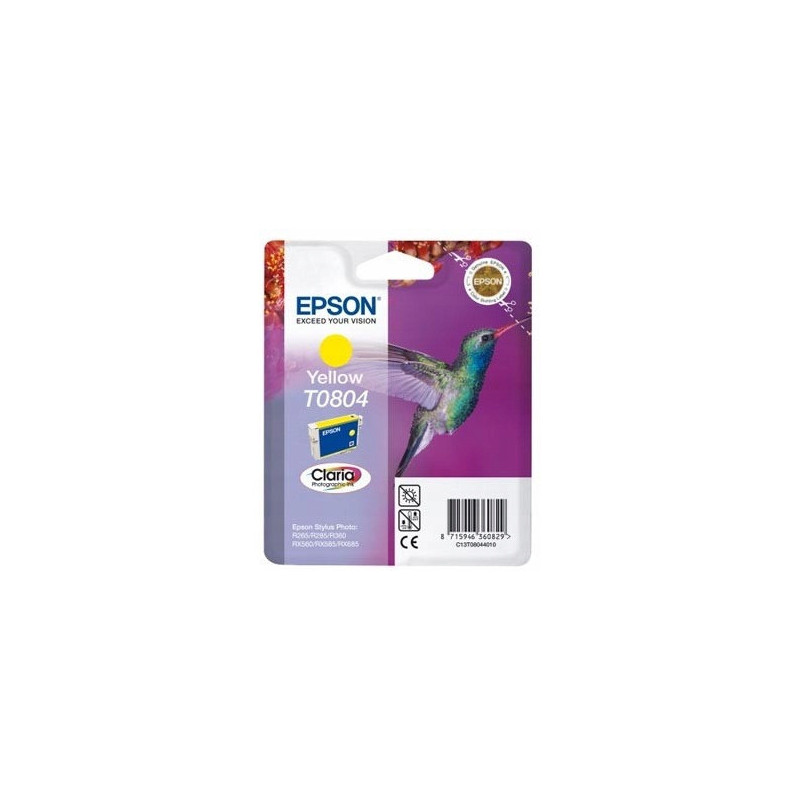 Tusz EPSON (T0804/C13T08044011) żółty 250str Stylus Photo R265/360/RX560