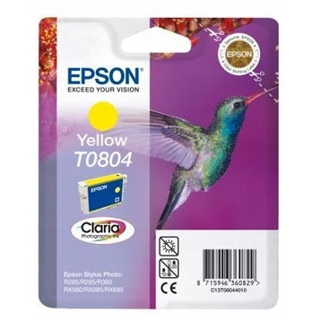 Tusz EPSON (T0804/C13T08044011) żółty 250str Stylus Photo R265/360/RX560